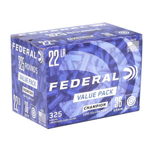 Federal Champion 22 Long Rifle Ammunition 36 Grain Lead Hollow Point - 749