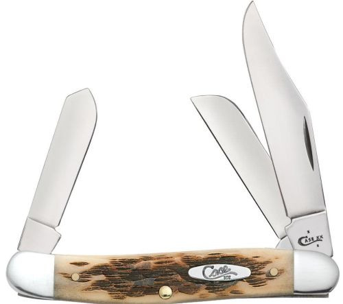CASE KNIVES AMBER BONE PEACH | SEED JIG STOCKMAN | 00128C