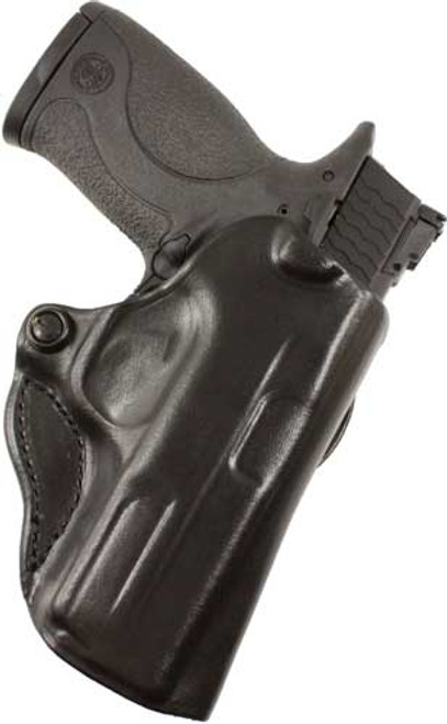 DESANTIS MINI SCABBARD HOLSTER | RH OWB LEATHER 1911 5" BLACK | 019BA21Z0