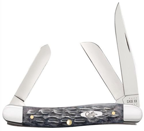 CASE KNIVES POCKET WORN GRAY | BONE CRANDALL JIG MED STOCKMAN | 58413C