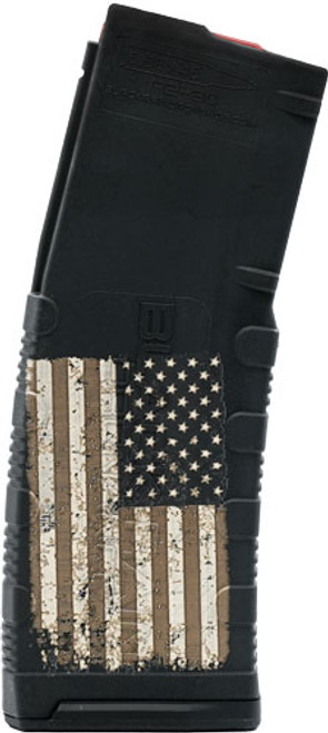 BLACK RAIN MAGAZINE AR15 30RD | 5.56" AMERICAN FLAG ETCHED | BROMAG30AMFLAG