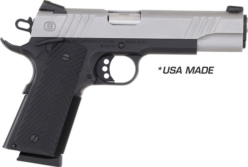 BERSA B1911 45ACP SS/BLACK | 5" BBL VZ GRIP W/ SIGHTS 8RD! | GB19117050SBBK