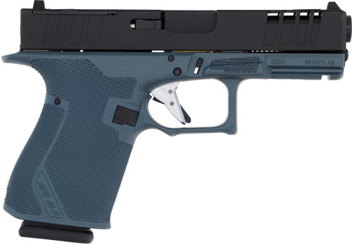 GLFA 19 STRIKER 9MM 4" 15 SHOT | BLACK SLIDE TITANIUM FRAME | GL19BLU GLFA 19 STRIKER 9MM 4" 15 SHOT | BLACK SLIDE TITANIUM FRAME | GL19BLU