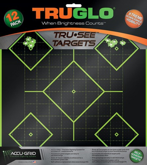 TRUGLO TRU-SEE REACTIVE TARGET | 5 DAIMOND 12-PACK | TG14A12