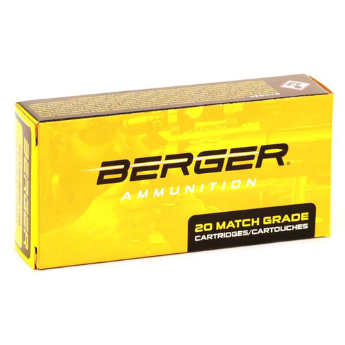 Berger Match Grade 223 Remington Ammo 73 Grain Hollow Point Boat Tail