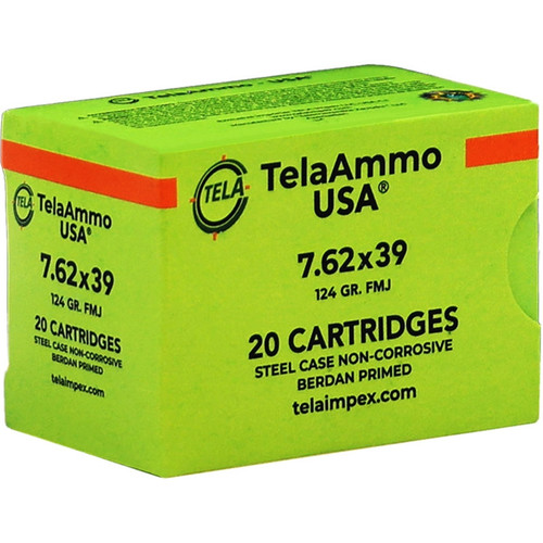TelaAmmo 7.62x39mm Ammo 124 Grain Full Metal Jacket - TELA76239124 TelaAmmo 7.62x39mm Ammo 124 Grain Full Metal Jacket - TELA76239124