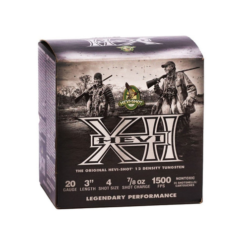 Hevi-Shot HEVI-XII 20 Gauge Ammo 3" 7/8 oz Tungsten Non-Toxic 4 Shot - HS52204 Hevi-Shot HEVI-XII 20 Gauge Ammo 3" 7/8 oz Tungsten Non-Toxic 4 Shot - HS52204
