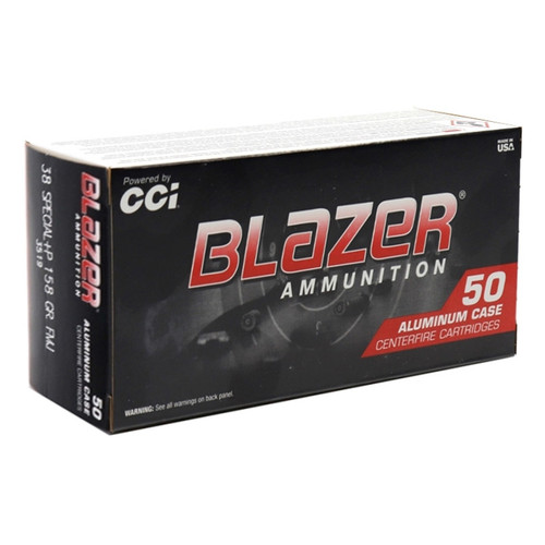 CCI Blazer 38 Special +P Ammo 158 Grain Full Metal Jacket - 3519
