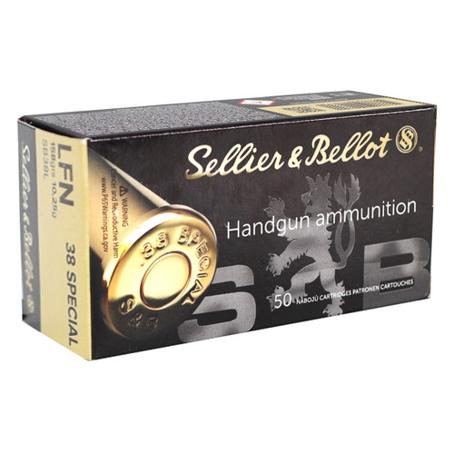 Sellier & Bellot Handgun 38 Special Ammo 158 Grain Lead Flat Nose - SB38L Sellier & Bellot Handgun 38 Special Ammo 158 Grain Lead Flat Nose - SB38L