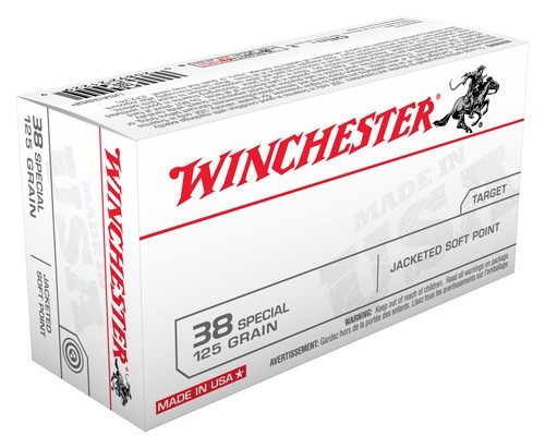 WINCHESTER USA 38 SPECIAL 125GR JSP 50RD 10BX/CS WINCHESTER USA 38 SPECIAL 125GR JSP 50RD 10BX/CS