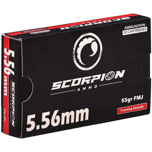 Scorpion 5.56mm Ammo 55 Grain Full Metal Jacket - 556055FMJ-T20