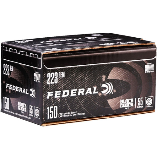 Federal Black Pack 223 Remington Ammo 55 Grain Full Metal Jacket - FC223BF