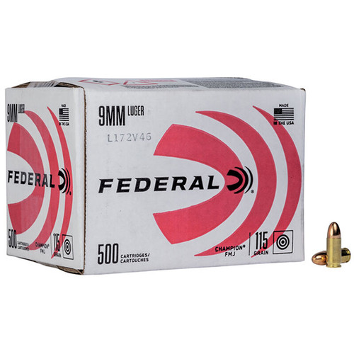FED CHAMPION 9MM 115GR FMJ 500/1