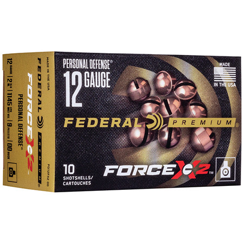 FED DEFENSE 12GA 2.75 00BUCK 9P FORCE X2 10/5