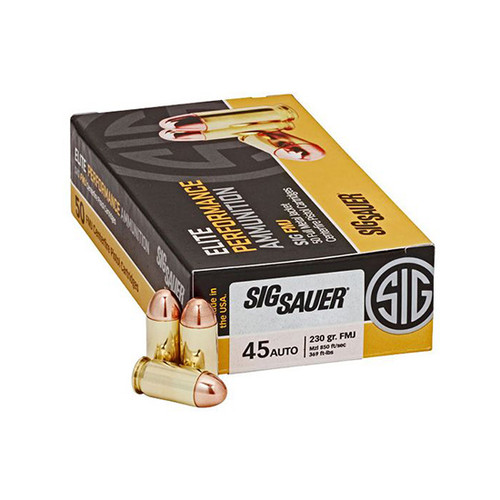 SIG AMMO 45ACP 230GR ELITE BALL FMJ 50/20