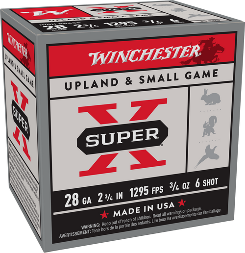 WINCHESTER 28G SPR X UPLAND 2-3/4' #6 3/4OZ 25RDS