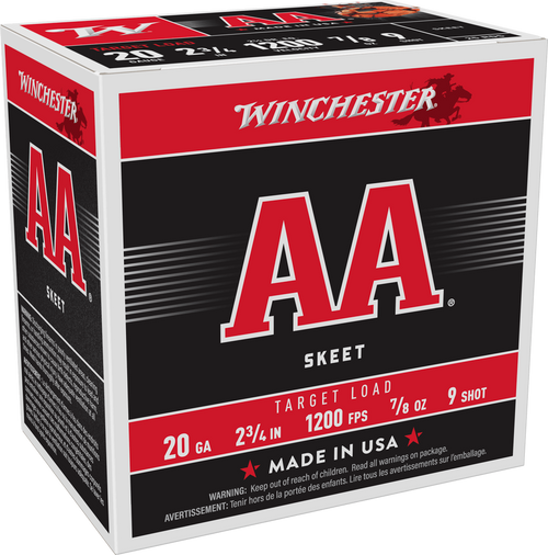 WINCHESTER AA SKEET LD 20GA 23/4 #9