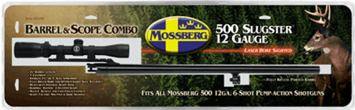 MOSSBERG BARREL & SCOPE 500 12GA 24" TROPHY W/3-9 BLUED