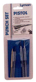 LYMAN PISTOL PUNCH SET 5 PUNCHES