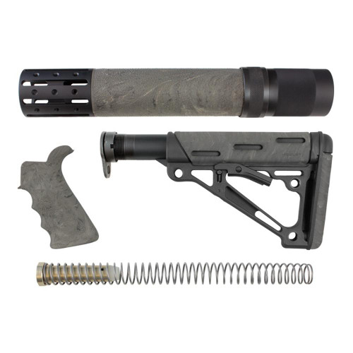 Hogue AR-15/M16 Kit Overmolded Beavertail Grip and Collapsible Buttstock for Mil-Spec Buffer Tube Ghille Green