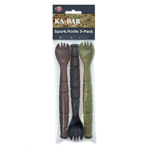 SPORK/KNIFE - ASSORTED COLORS, 3 PACK