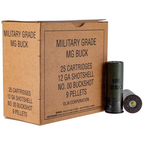 WIN MILITARY GRADE 12GA 2.75 00 BUCK 25/10