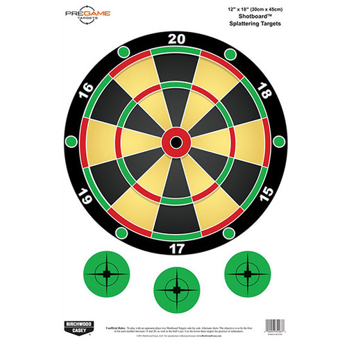 BC DIRTY BIRD 12X18 SHOTBOARD TGT 8PK