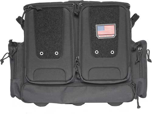 GPS TACTICAL ROLLING RANGE BAG HOLDS 10 HANDGUNS BLACK NYLON