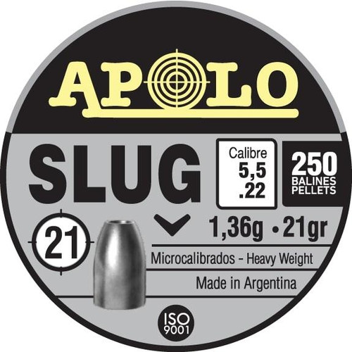 Hatsan Apolo Slug Air Rifle Pellets 22 Cal 21 gr 250/ct
