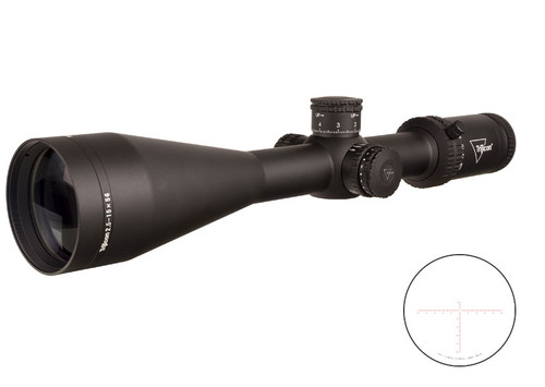 Trijicon Credo 2.5-15x56 (SFP) 30mm Rifle Scope w/Red MRAD Center Dot Exposed Elev Adj w Return to Zero