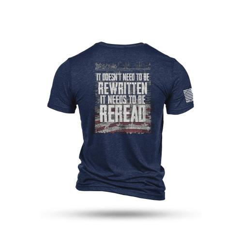 Nine Line Reread Not Rewritten T-Shirt Navy S