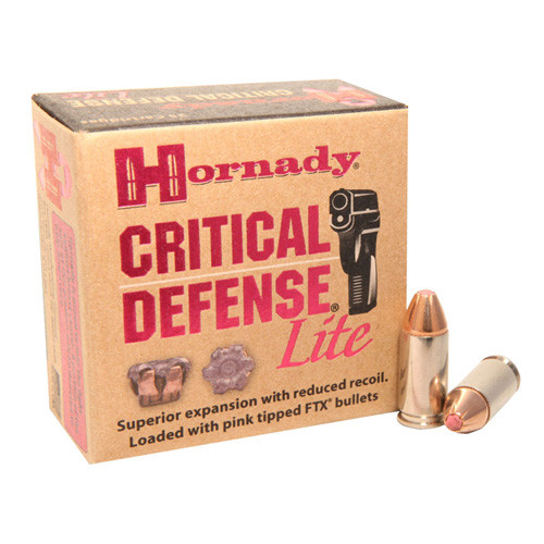 CRITICAL DEFENSE LITE AMMUNITION, 9MM LUGER, 100 GR, 25 ROUNDS
