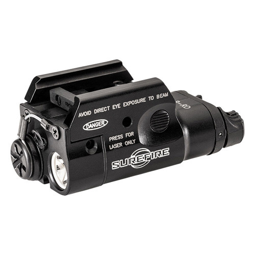 XC2-B ULTRA-COMPACT LED WEAPONLIGHT & LASER SIGHT - BLACK, RED LASER, 300 LUMENS, 1064 CANDELA