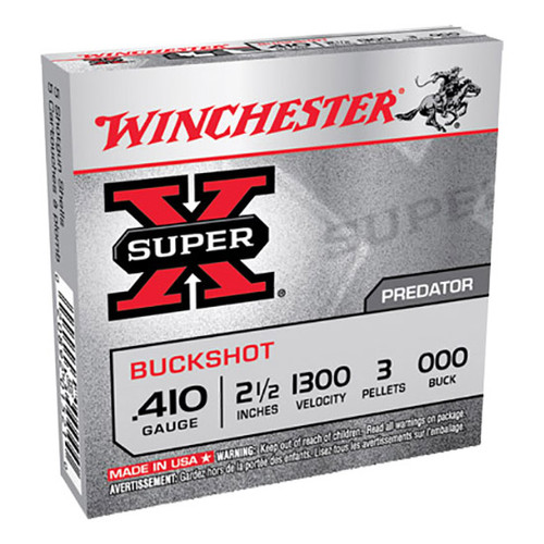 WIN SUPER-X BUCKSHOT 410GA 2.5 3PL #000 5/50