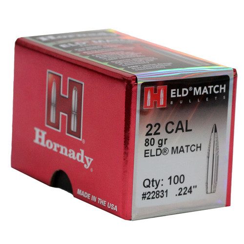 ELD® BULLETS - 22 CAL. .224", 80 GR, 100/BX