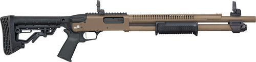MOSSBERG 590R TACTICAL 12GA 18.5" 6RD ADJ STK CYL FDE