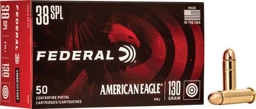 FEDERAL AE 38 SPECIAL 130GR FMJ 50RD 20BX/CS