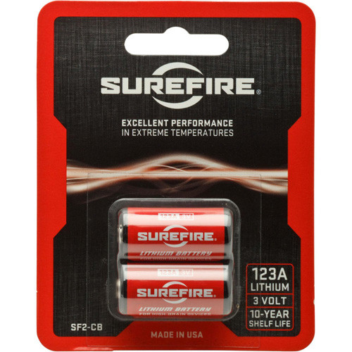 LITHIUM BATTERIES, SUREFIRE, 3 VOLTAGE, 2 PACK