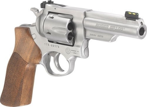 RUGER GP100 MATCH 10MM 4.20" ADJ. HARDWOOD 6-SHOT