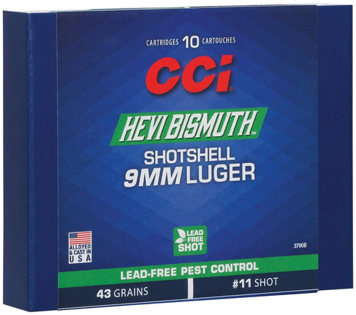 CCI 9MM LUGER BISMUTH SHOTSHELL 10/20