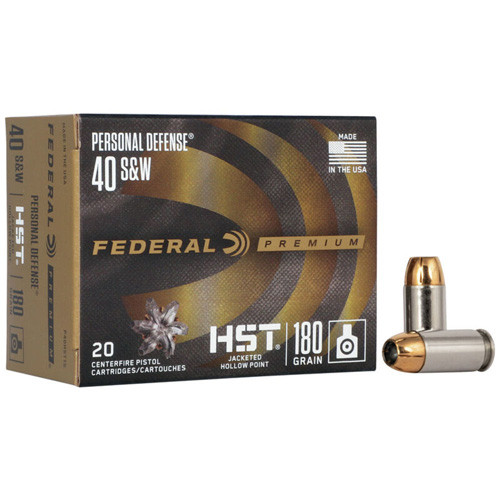 PERSONAL DEFENSE HST 40 S&W 180 GR - JHP, 1010 FPS, 20/BX