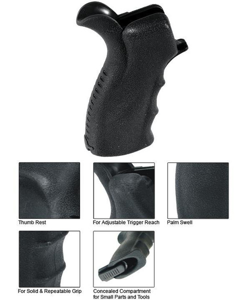 Leapers UTG Model 4/15 Ergonomic Pistol Grips - Black