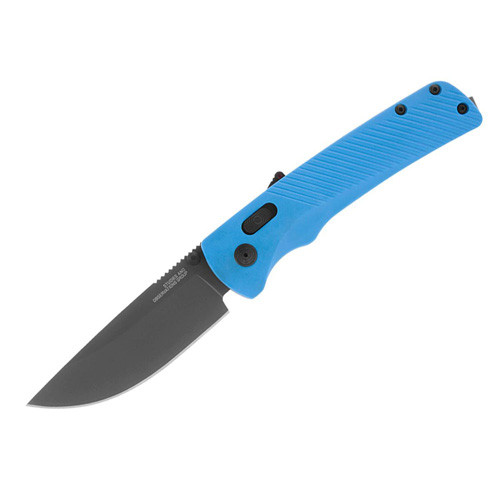FLASH AT FOLDING KNIFE - CIVIC CYAN, DROP POINT, PLAIN EDGE, 3.45" BLADE