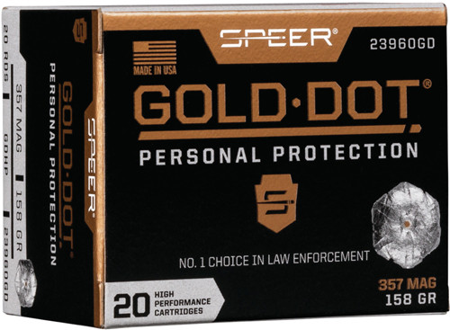 SPEER GOLD DOT 357 MAG 158GR GDHP 20RD 10BX/CS