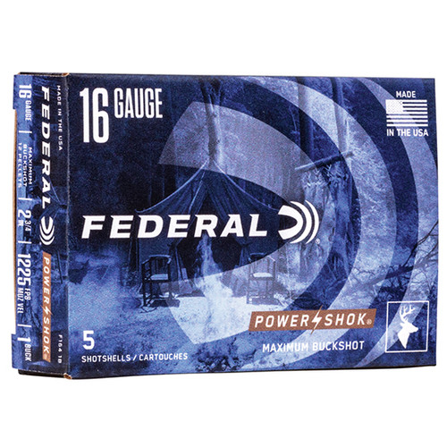 FED POWER-SHOK BUCKSHOT 16GA 2.75 12P #1 5/50