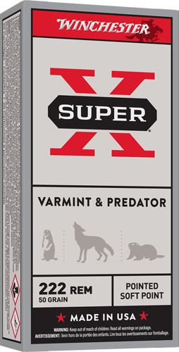 WINCHESTER SUPER-X 222 REM 50GR JSP 20RD 10BX/CS