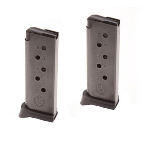 Ruger Handgun Magazine for LCP Black .380 Auto 6/rd 2/pk