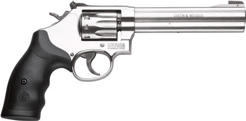 S&W 617 22LR 6" AS 10-SHOT STAINLESS STEEL RUBBER