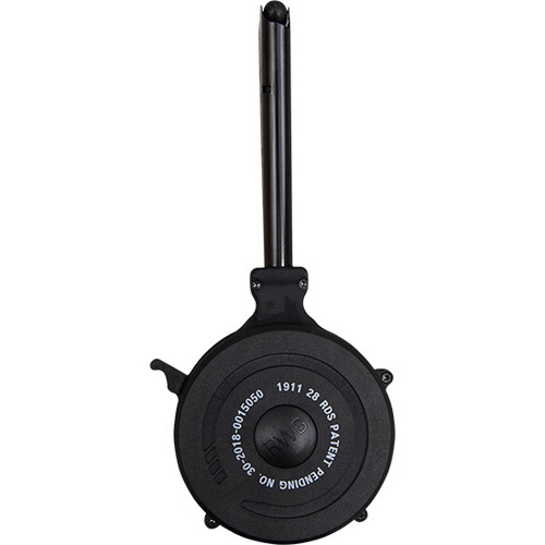 RWB DRUM MAG 1911 45ACP 28RD BLACK POLYMER (20)