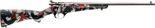 SAVAGE RASCAL YOUTH SINGLESHOT 22LR ACCU TRIG RED/WHITE/BLUE